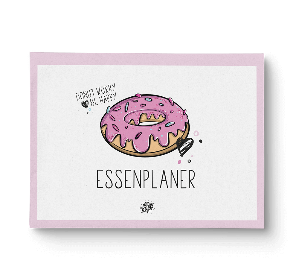 Essenplaner - Donut (A4) - Einhorn Mina Block
